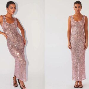Peppermayo Exclusive - Sweet Essence Maxi Dress - Pink Sapphire -NWT
